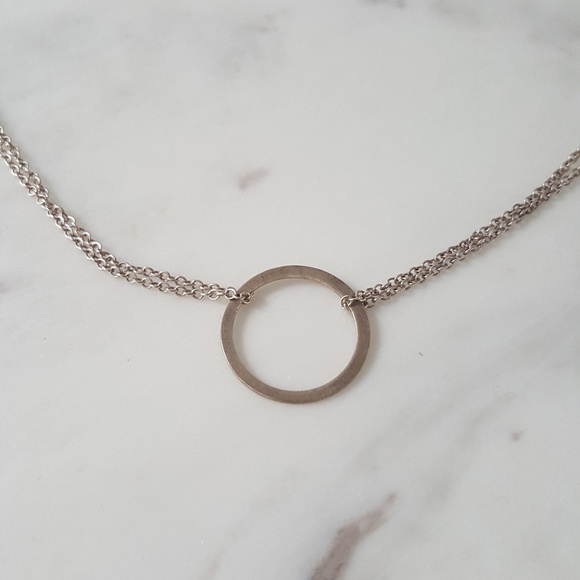 Silver circle pendant necklace - Picture 5 of 5